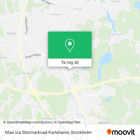 Maxi Ica Stormarknad Karlshamn karta