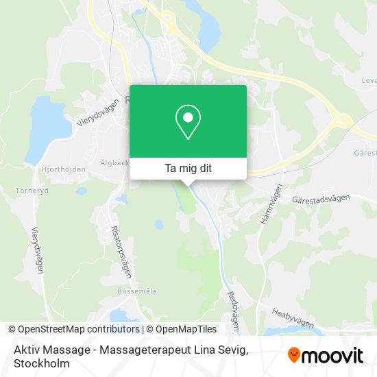 Aktiv Massage - Massageterapeut Lina Sevig karta