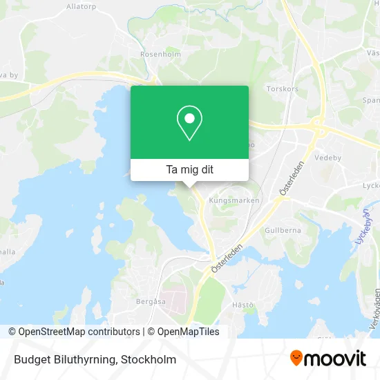 Budget Biluthyrning karta