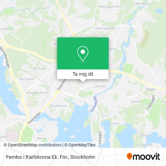 Fembo i Karlskrona Ek. För. karta