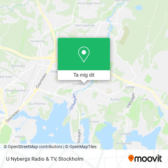 U Nybergs Radio & TV karta