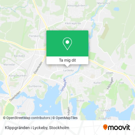 Klippgränden i Lyckeby karta