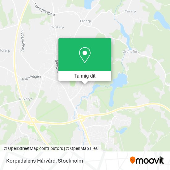 Korpadalens Hårvård karta