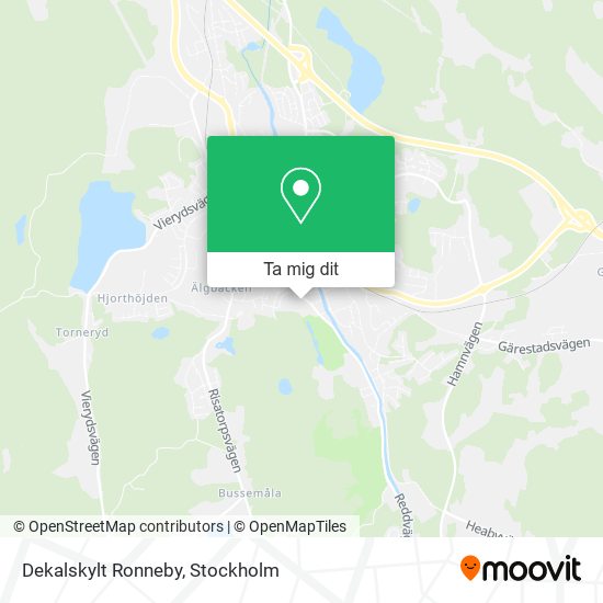 Dekalskylt Ronneby karta