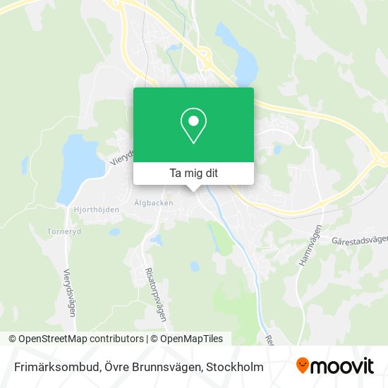 Frimärksombud, Övre Brunnsvägen karta