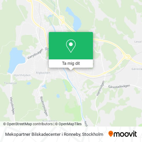 Mekopartner Bilskadecenter i Ronneby karta