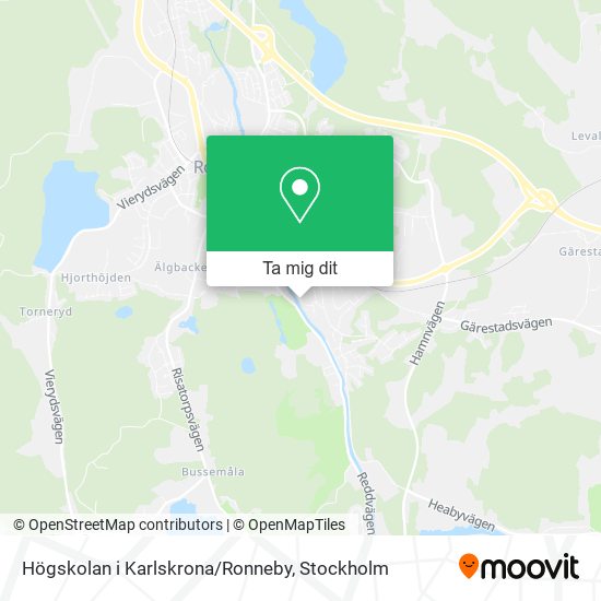 Högskolan i Karlskrona/Ronneby karta