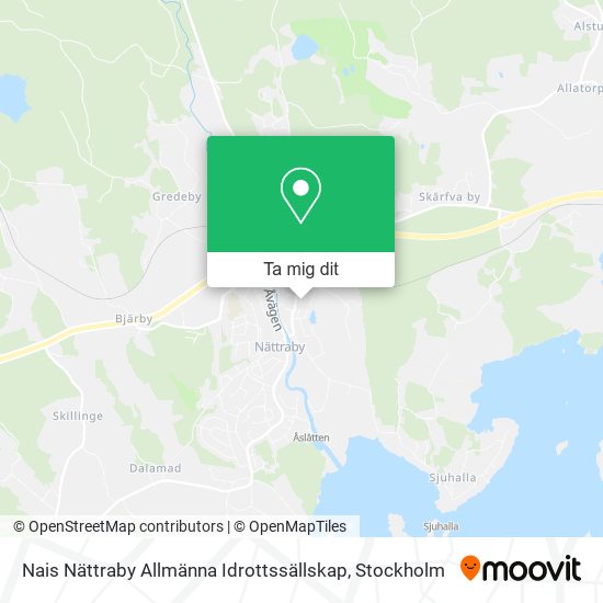 Nais Nättraby Allmänna Idrottssällskap karta