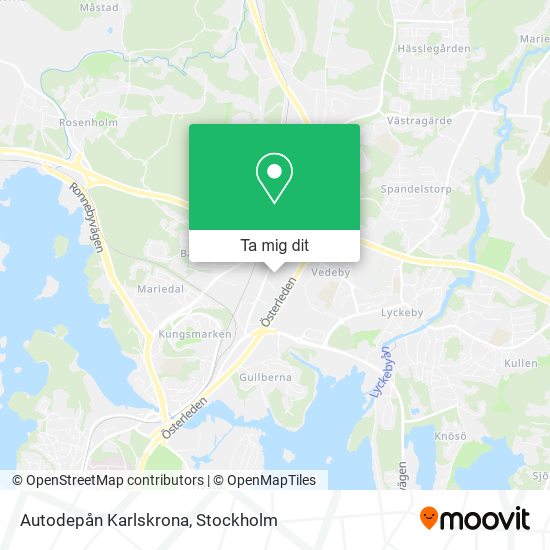 Autodepån Karlskrona karta