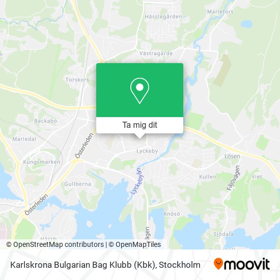 Karlskrona Bulgarian Bag Klubb (Kbk) karta