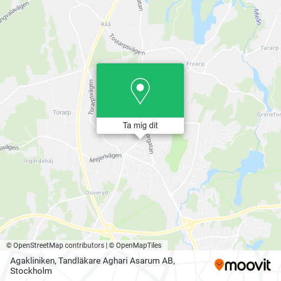 Agakliniken, Tandläkare Aghari Asarum AB karta