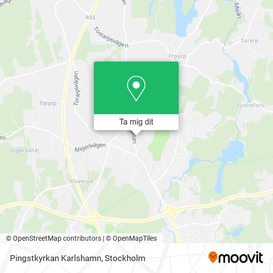 Pingstkyrkan Karlshamn karta
