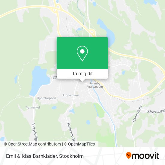 Emil & Idas Barnkläder karta