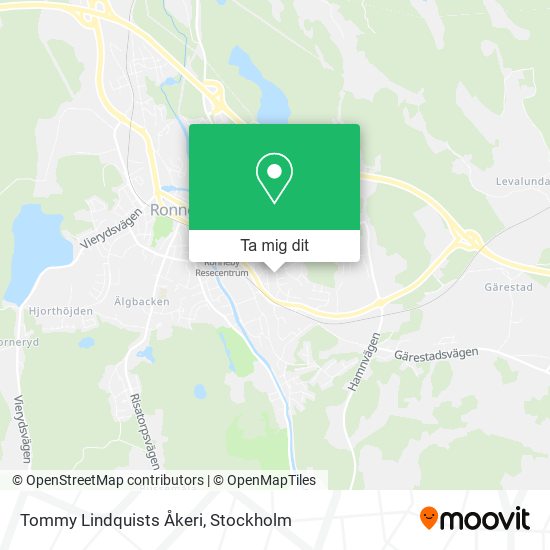 Tommy Lindquists Åkeri karta