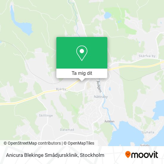 Anicura Blekinge Smådjursklinik karta