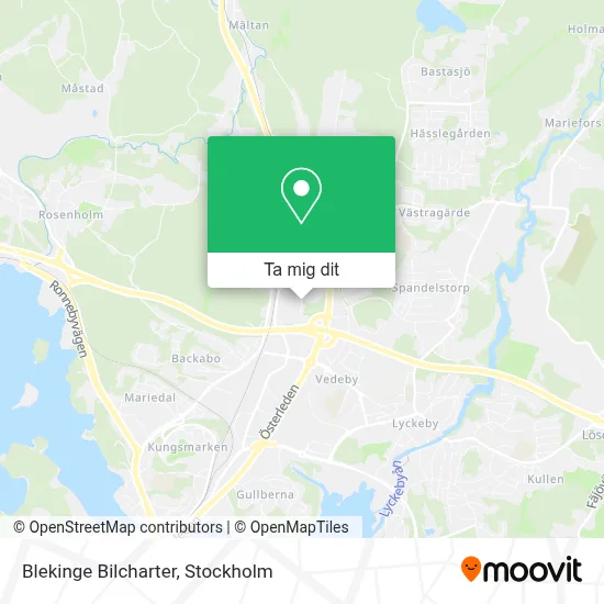 Blekinge Bilcharter karta