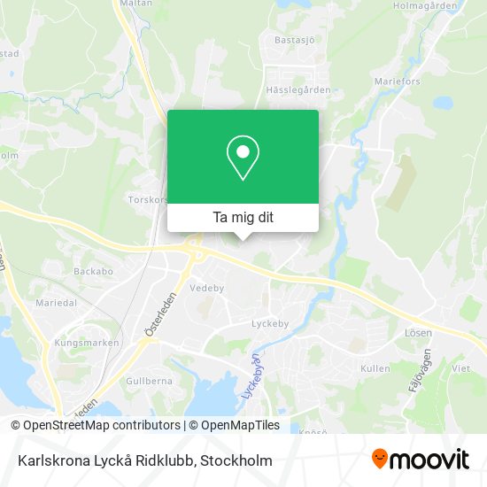 Karlskrona Lyckå Ridklubb karta