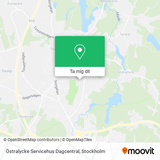 Östralycke Servicehus Dagcentral karta