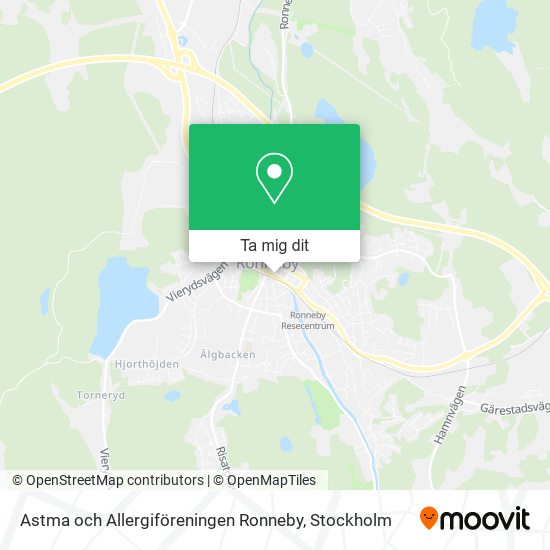 Astma och Allergiföreningen Ronneby karta