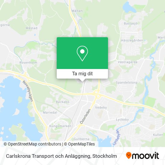 Carlskrona Transport och Anläggning karta