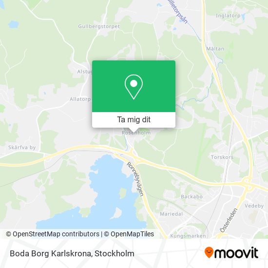 Boda Borg Karlskrona karta