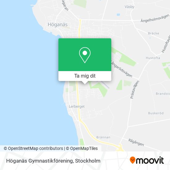 Höganäs Gymnastikförening karta