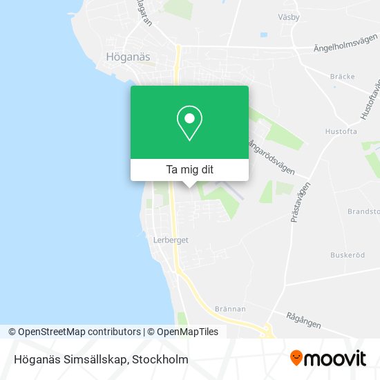 Höganäs Simsällskap karta