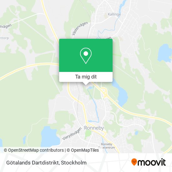 Götalands Dartdistrikt karta