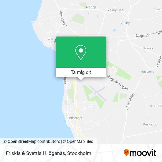 Friskis & Svettis i Höganäs karta