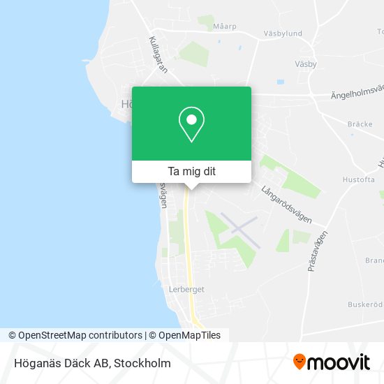 Höganäs Däck AB karta