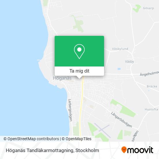 Höganäs Tandläkarmottagning karta