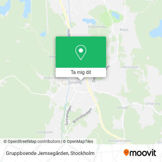 Gruppboende Jemsegården karta