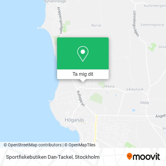 Sportfiskebutiken Dan-Tackel karta