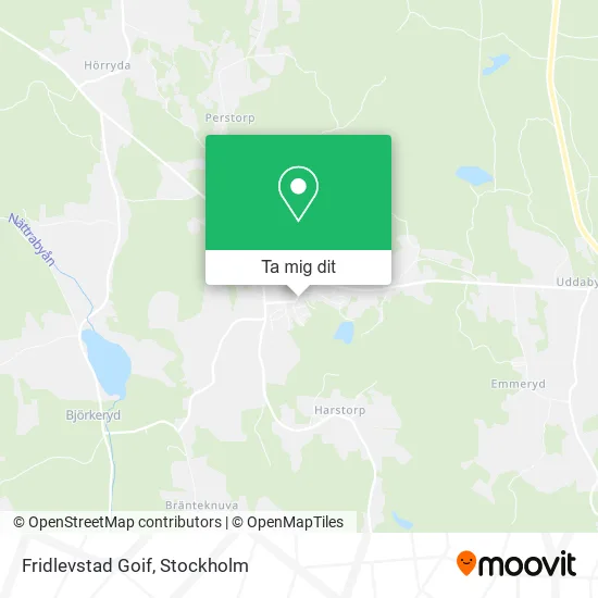 Fridlevstad Goif karta