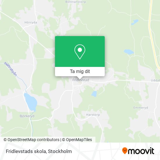 Fridlevstads skola karta