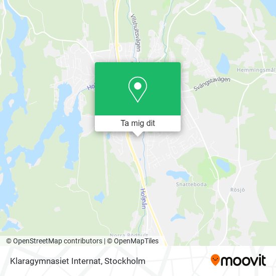 Klaragymnasiet Internat karta