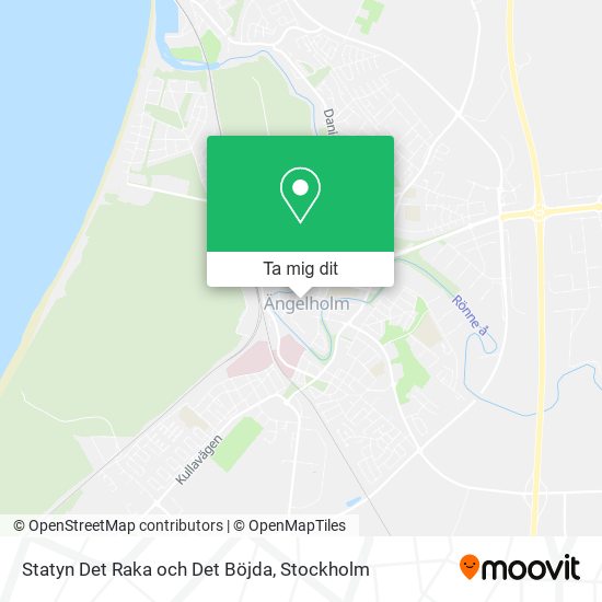 Statyn Det Raka och Det Böjda karta