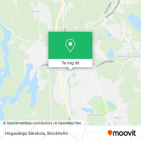 Högavångs Särskola karta