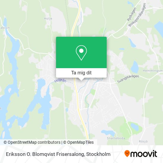 Eriksson O. Blomqvist Frisersalong karta