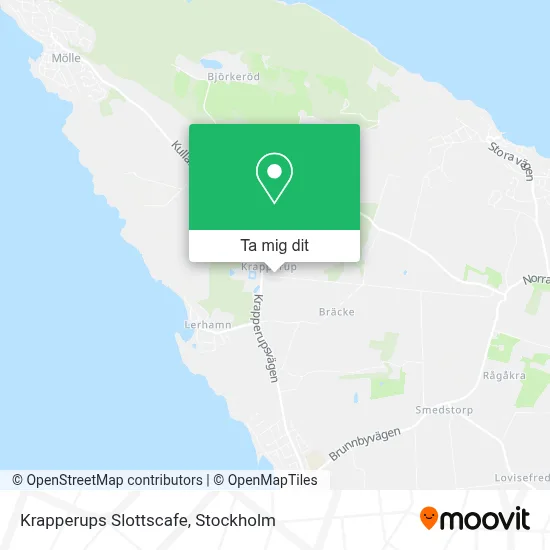 Krapperups Slottscafe karta