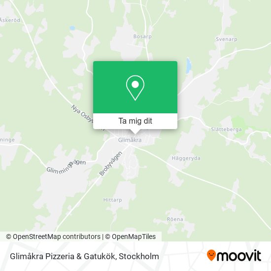 Glimåkra Pizzeria & Gatukök karta