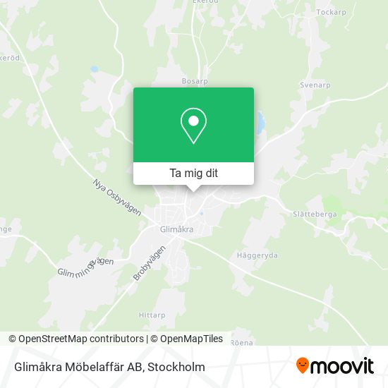 Glimåkra Möbelaffär AB karta