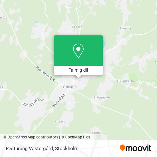 Resturang Västergård karta