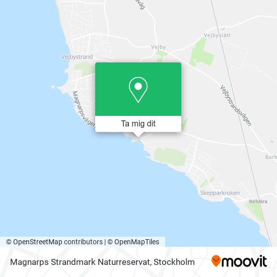 Magnarps Strandmark Naturreservat karta