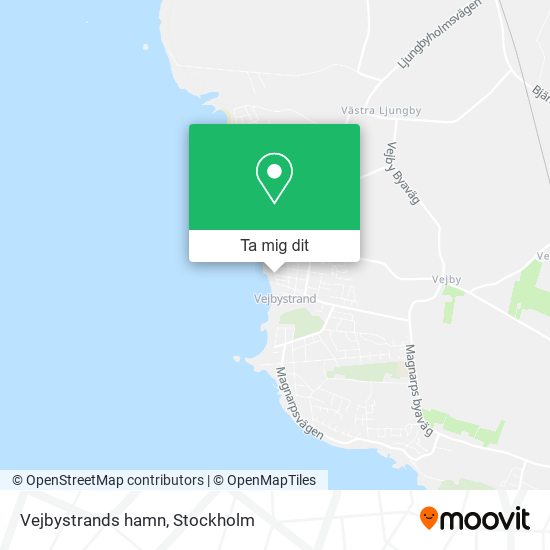 Vejbystrands hamn karta