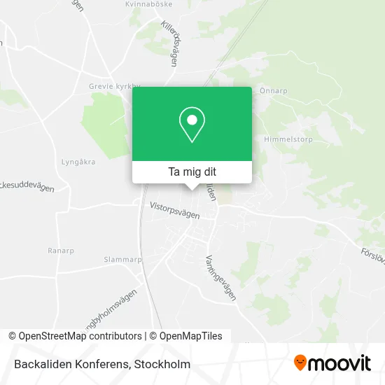 Backaliden Konferens karta