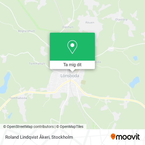 Roland Lindqvist Åkeri karta