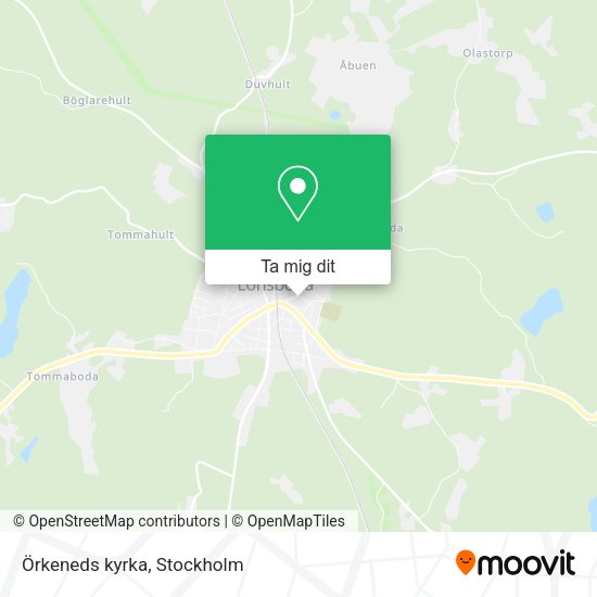 Örkeneds kyrka karta