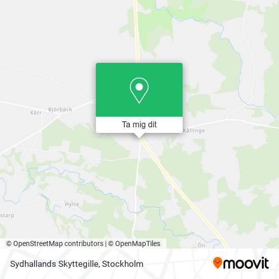 Sydhallands Skyttegille karta
