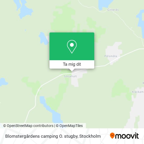 Blomstergårdens camping O. stugby karta